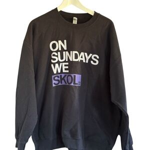 On Sundays We Skol Unisex Sweatshirt Size XL MN Vikings NFL
